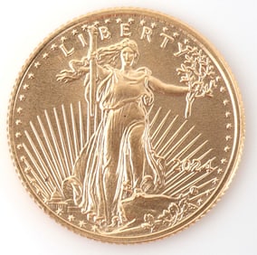 2024 1/10 OZT GOLD AMERICAN EAGLE BU COIN