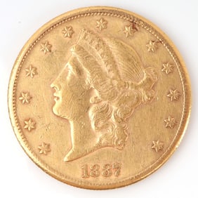 1887S TWENTY DOLLAR LIBERTY GOLD DOUBLE EAGLE COIN