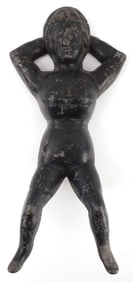 19TH C. NAUGHTY NELLY CAST IRON BOOT JACK