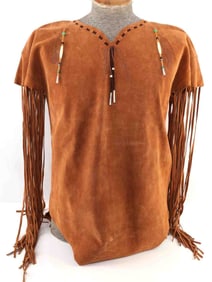 POCAHONTAS LEATHER VINTAGE BUCK SKIN SHIRT