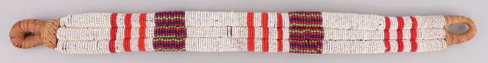 ANTIQUE PLAINS INDIAN BEADED SADDLE CINCH BELT
