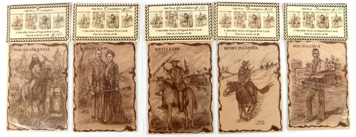 OLD WEST GUNFIGHTERS COLLECTIBLE SERIES POSTCARD