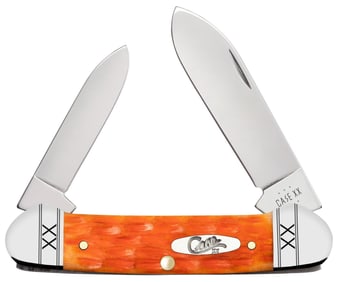 CASE POCKET KNIFE CAYENNE BONE CANOE 35818