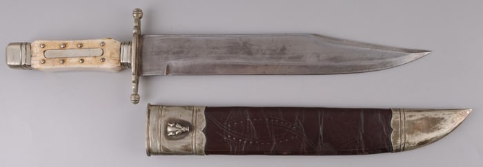 ANTIQUE BRITISH EVANS & CO BOWIE KNIFE
