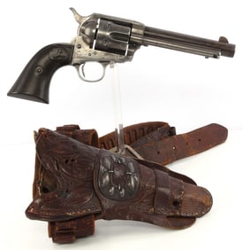 COLT SINGLE ACTION ARMY REVOLVER & NAVAJO GUN RIG