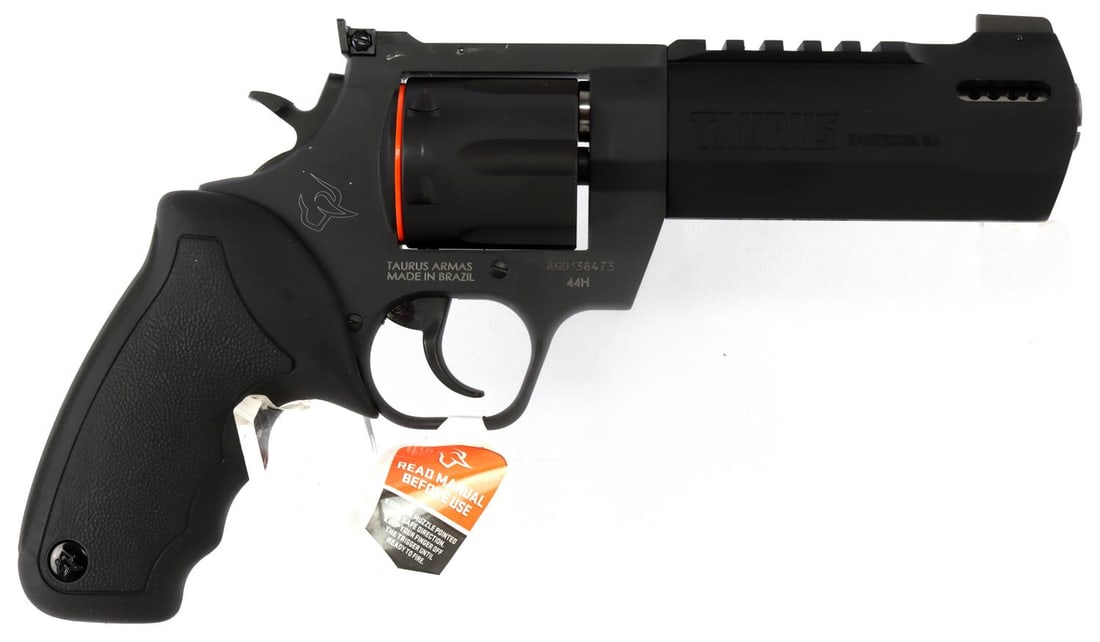 TAURUS RAGING HUNTER .44MAG DA REVOLVER NIB: New in box. Model #2-440051RH. UPC:725327617525. FFL required for transfer. No international shipping. Know your state laws before bidding. Caliber: .44MAG Serial #: AGD138473 This lot has a reserve.