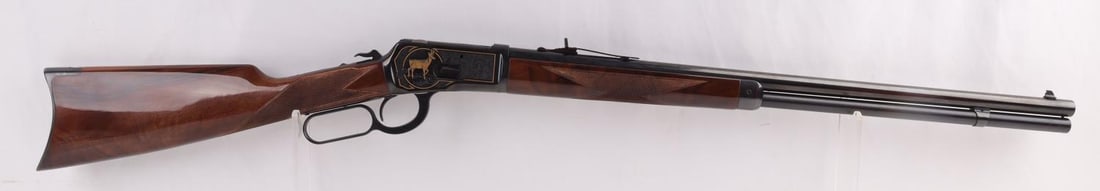 WINCHESTER MODEL 1892 .45 COLT LEVER ACTION RIFLE: Winchester, Model 1892, .45 COLT, lever-action rifle. Comes in original box. Barrel is marked with the manufacturer, location, "MADE IN JAPAN", and the caliber. Upper tang is marked with the model #.