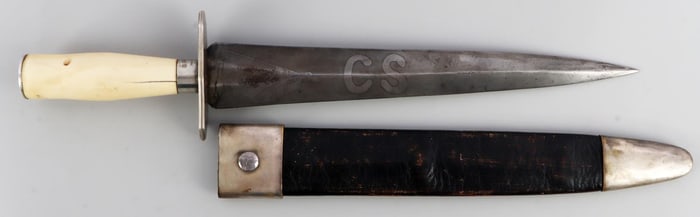CONFEDERATE LARGE TUSK TOOTHPICK DAGGER