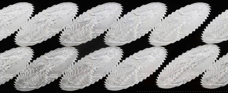 LOT OF 10 AMERICAN EAGLE 1 OZ SILVER COINS: Total of 10 troy ounces of electronically tested, U.S. silver dollar coins. This lot has a reserve.