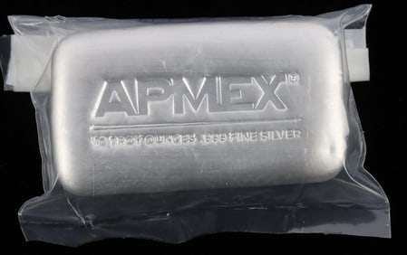 10 OZT .999 FINE SILVER APMEX BAR INGOT