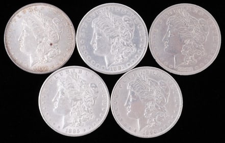 1885 0 1890 1878 S 1882 O 1881 S MORGAN DOLLAR LOT