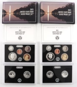 2021 US MINT SILVER PROOF SET LOT OF 2