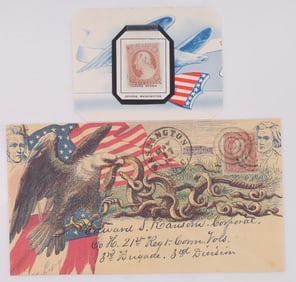 SCOTTS 10 STAMP & PATRIOTIC CIVIL WAR COVER