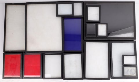 LOT OF 17 USED RIKER MOUNT DISPLAY CASES