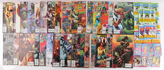30+ COMIC BOOK & TRADING CARD LOT