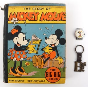 LOT OF 3 1935 MICKEY MOUSE STORY BOOK COLLECTIBLES