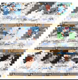 SIGNED 2004 UPPER DECK YANKEES CLASSICS LOT OF 12