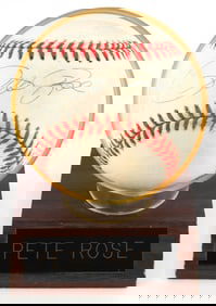 PETE ROSE MLB LEGEND SIGNED BASEBALL W GUARANTEE