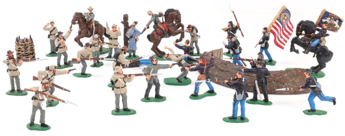 LEMAN'S 54MM MINIATURE CIVIL WAR SOLDIER LOT OF 27