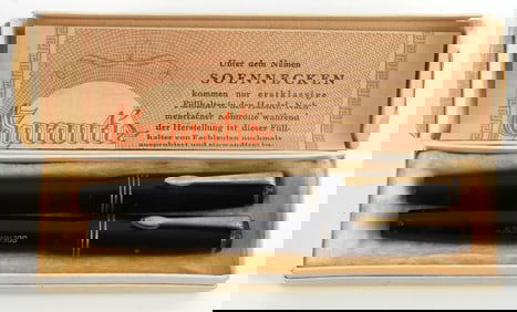 SOENNECKEN 414 FOUNTAIN PEN 14K NIB SET OF 2