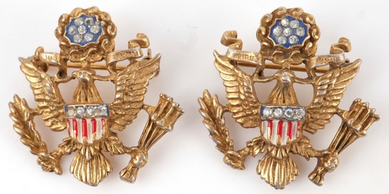 REJA STERLING WWII SWEETHEART BROOCH PIN SET OF 2