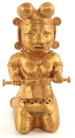 COLUMBIA TAIRONA TUMBAGO GILDED STATUETTE