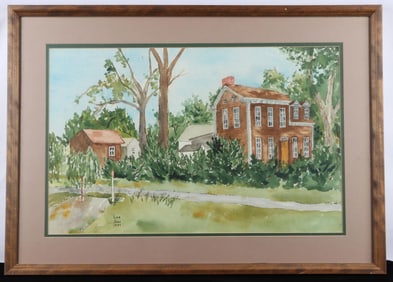 LEE JENS AMERICAN ARTIST WATERCOLOR DAGSBORO DE.