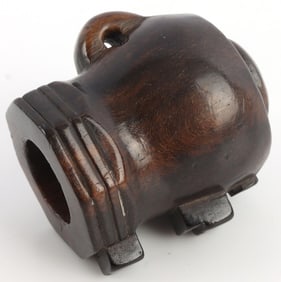 1850S WOOD NETSKE CANNON CARVED FIGURINE