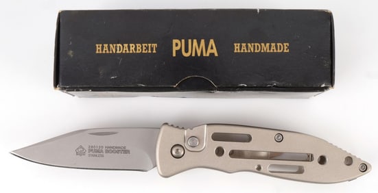 STAINLESS STEEL PUMA BOOSTER CLIP POINT AUTO KNIFE