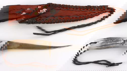KEN RICHARDSON CUSTOM MADE STAG FILET KNIFE
