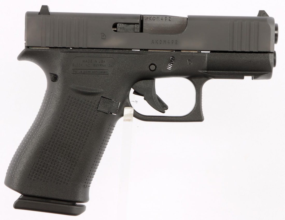 GLOCK 43X US 9MM SEMI AUTOMATIC PISTOL NIB: New in box. Model #UX4350201FR. UPC:764503061912. Includes two magazines, a speed loader, cleaning tools, a lock, and the owner's manual. FFL required for transfer. No international shipping. Know you