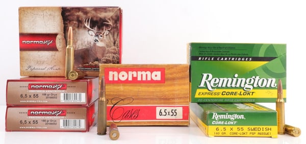 120 ROUNDS OF 6.5X55 SWEDISH NORMA AMMO