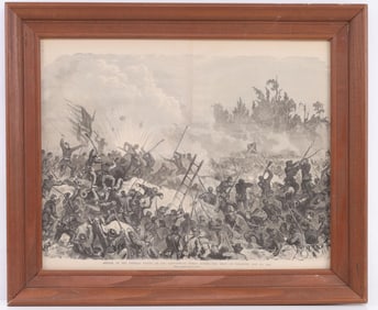 LARGE CIVIL WAR LITHOGRAPH SEIGE OF VICKSBURG