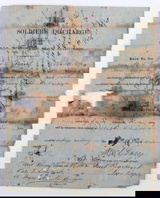 JOHN L. AYCOCK 1862 TEXAS RANGERS DISCHARGE PAPERS
