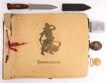 WWII AMERICAN PHOTO ALBUM & GERMAN ARTIFACTS
