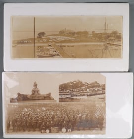 2 WWI PHOTO PRINTS PERSHING RHINELAND OCCUPATION