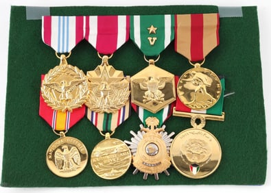DESERT STORM USMC MARINE OFFICER MEDAL RACK