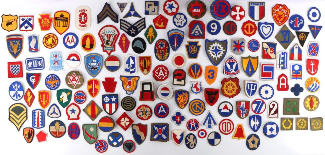 MASSIVE WWII & POSTWAR US ARMY PATCH LOT: Very large lot, Includes Army, Airborne, Nato, CBI, and many more. As photographed, sold as is.