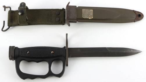 US VIETNAM M7 KNUCKLE DUSTER BAYONET KNIFE