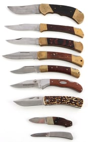 9 VINTAGE WINCHESTER & STAINLESS FIXED BLADES LOT