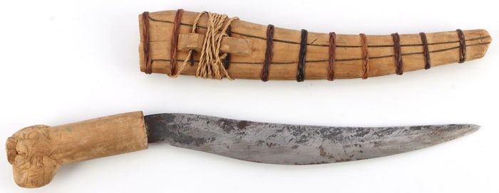 PACIFIC TALIBON CURVED FIGHTING KNIFE & SHEATH