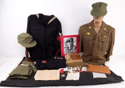 WWII VIETNAM MILITARY COLLECTIBLE LOT U.S. GERMAN
