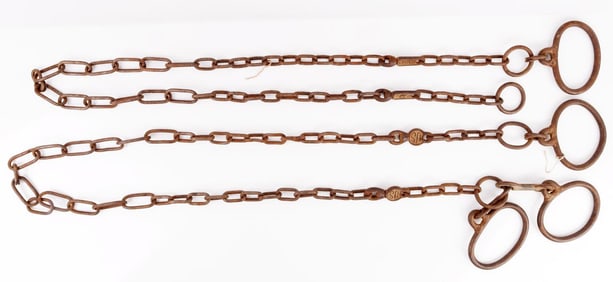 2 CIVIL WAR ARTILLERY HORSE TRACE CHAIN LOT U.S.
