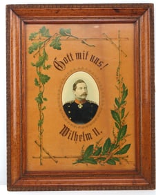 GERMAN KAISER WILHELM II PATRIOTIC FRAMED PORTRAIT