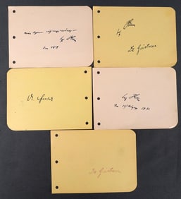 LOT OF 5 ADOLF HITLER AND GURTNER AUTOGRAPHS