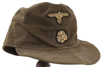WWII GERMAN REICH WAFFEN SS TROPICAL M41 FIELD CAP