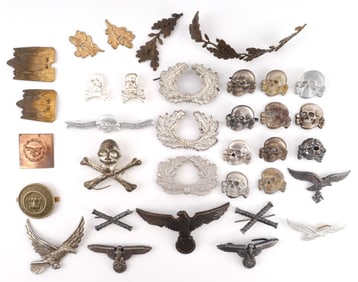 WWI & II GERMAN THIRD REICH SS BADGE LOT OF 34