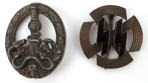 WWII GERMAN SS PROFICIENCY & ANTI PARTISAN BADGES