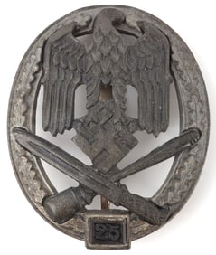 WWII GERMAN REICH HEER 25 GENERAL ASSAULT BADGE