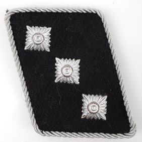 WWII GERMAN REICH SS UNTERSTURMFUHRER COLLAR TAB